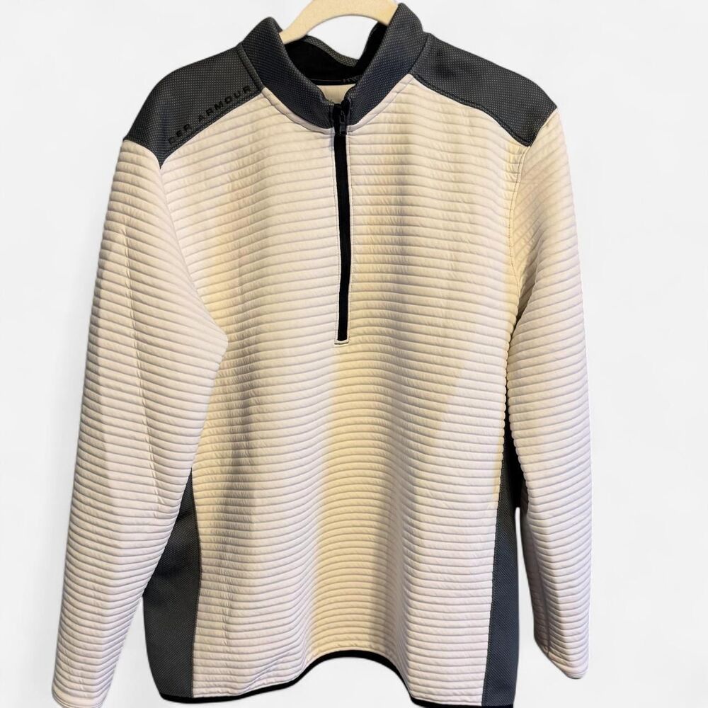 Under-armour Men's White and Grey Sweatshirt